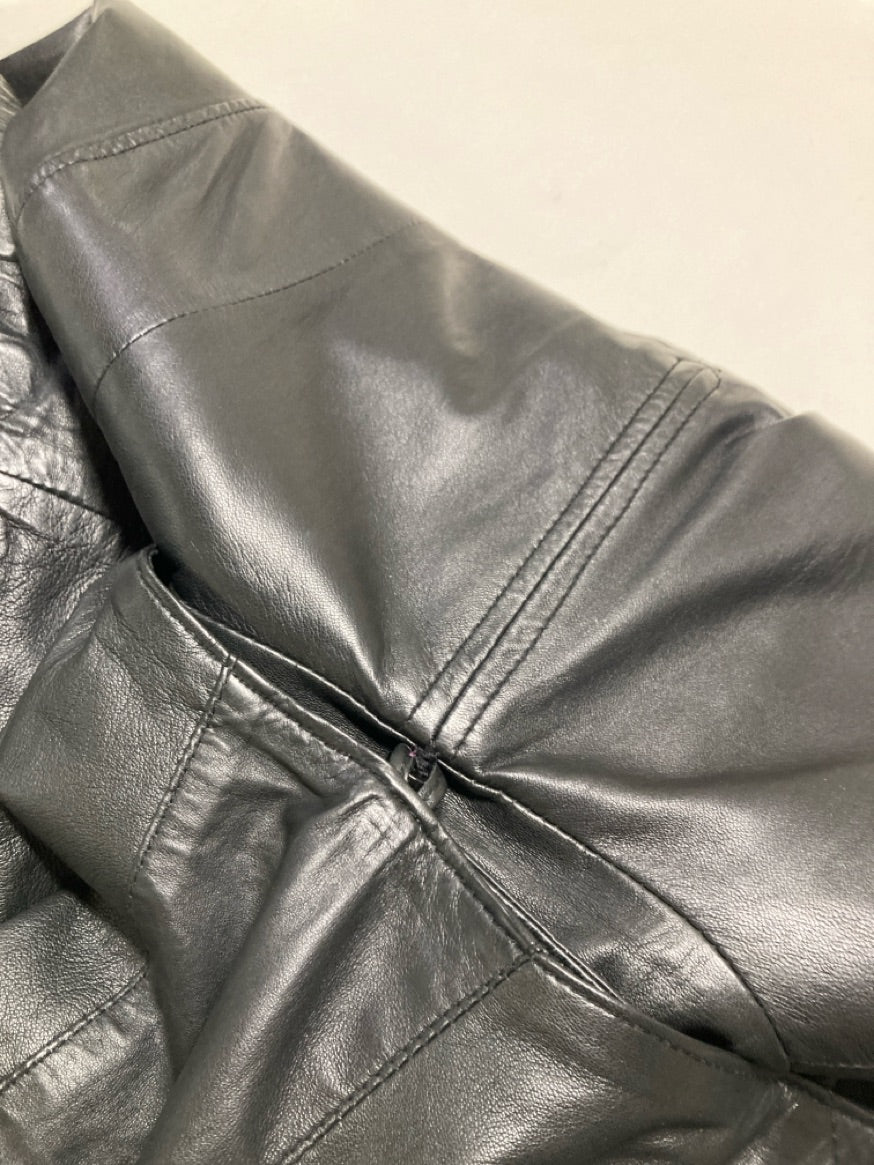 Broch Leather lang jakke