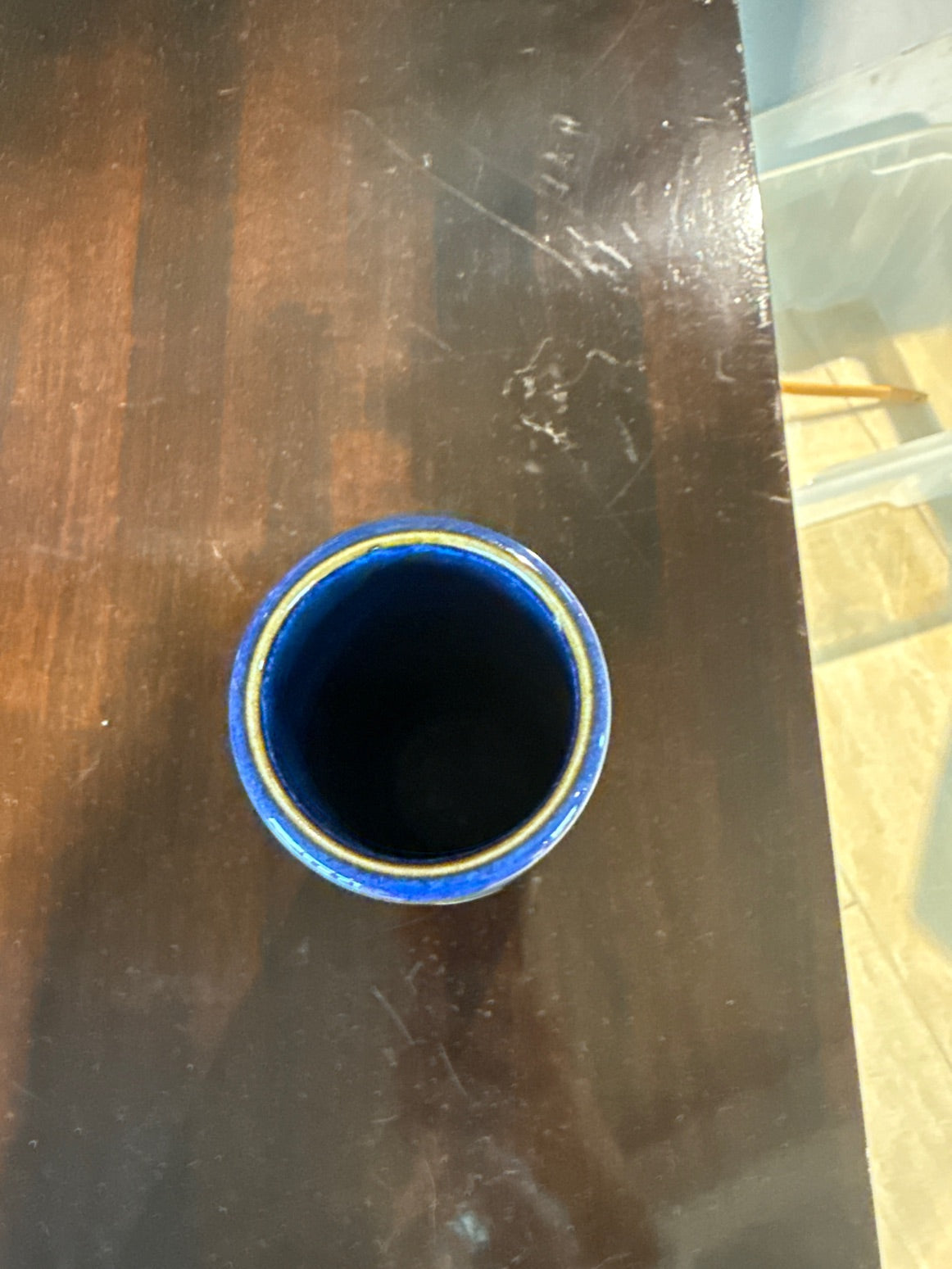Vase blå