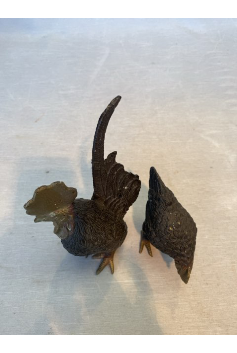 Bronze hane og høne