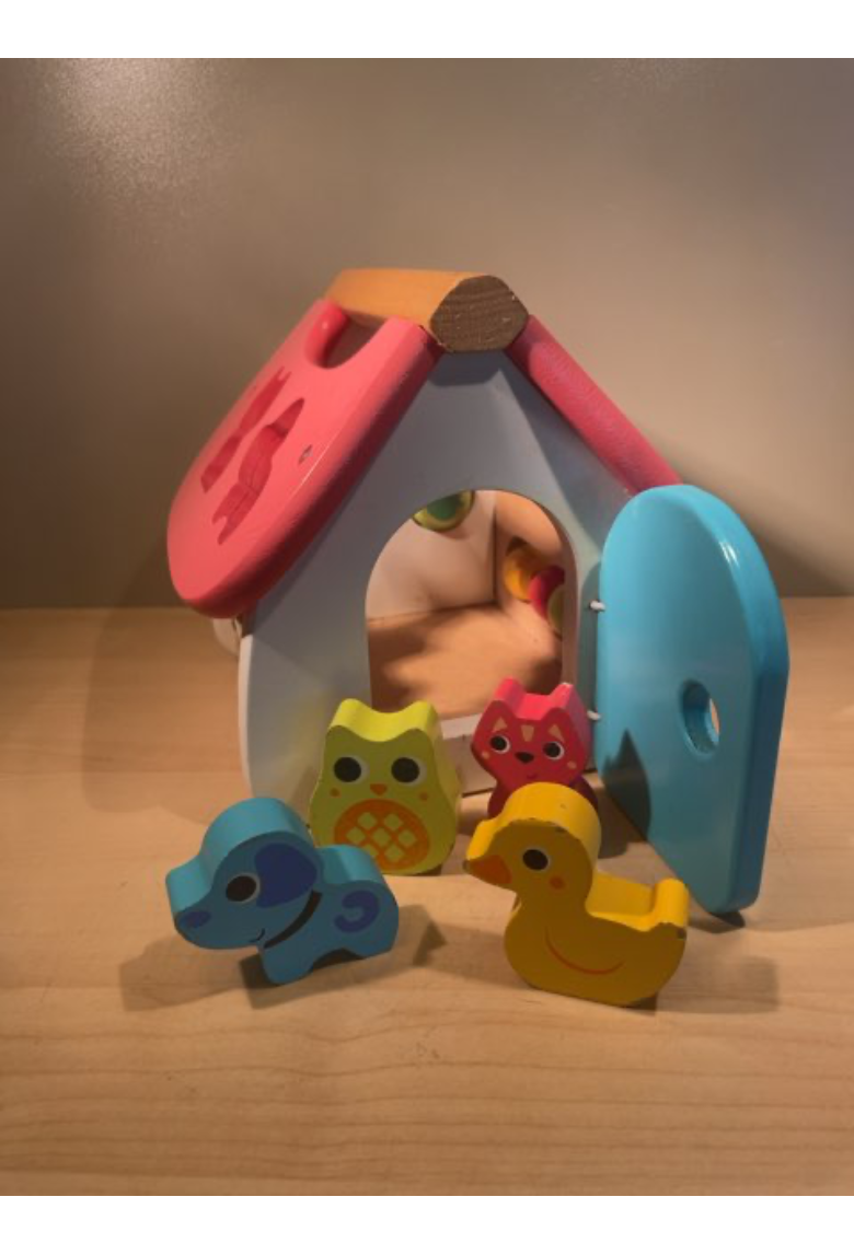 Hus med aktiviteter og dyr