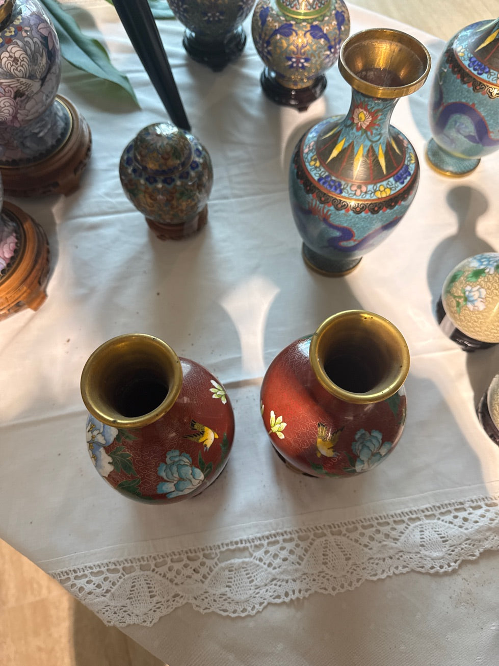 kinesisk cloisonné Brun