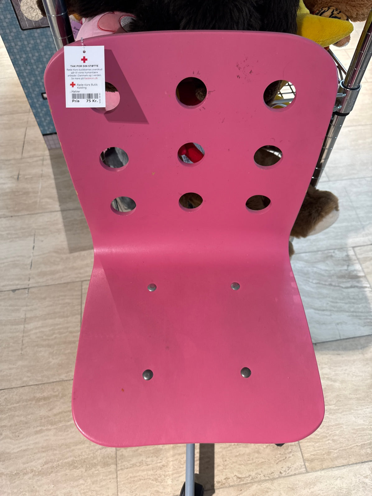 Kontorstol til børn pink