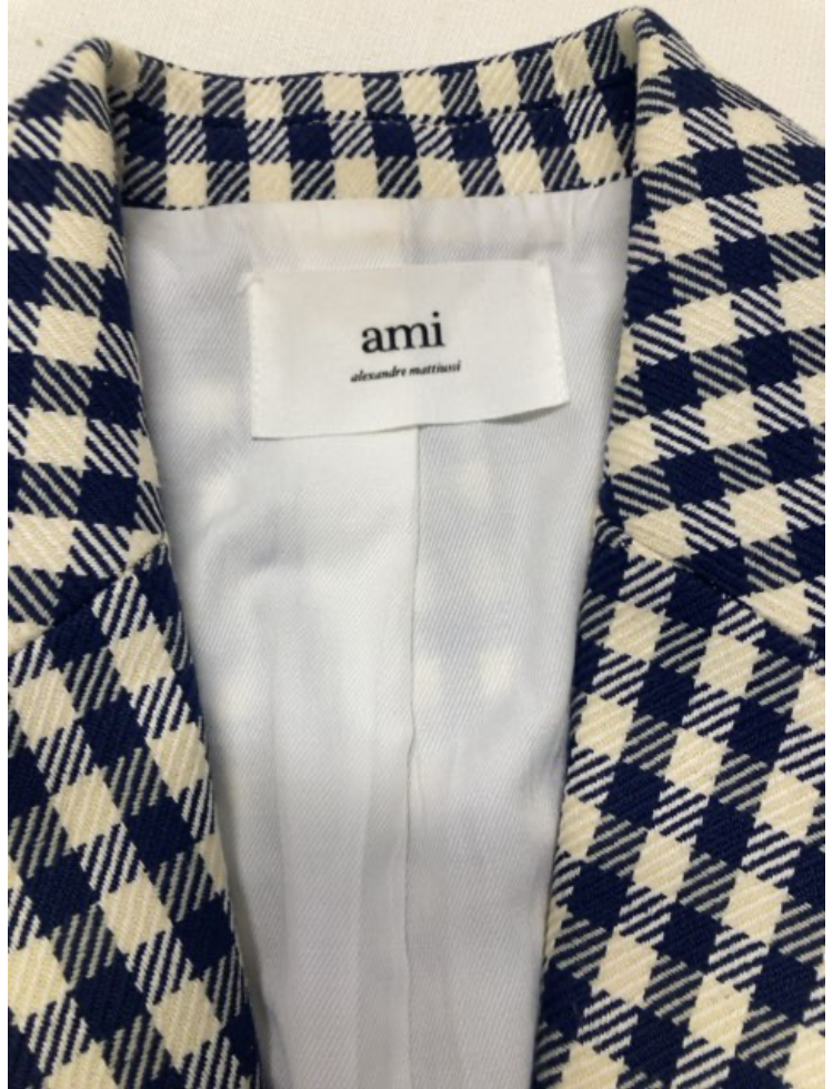 ami blazer blå/råhvid