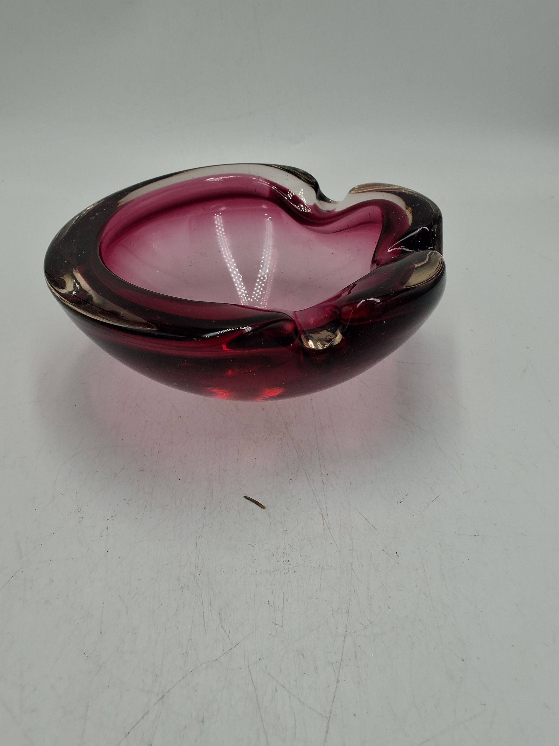 Pink glas skål