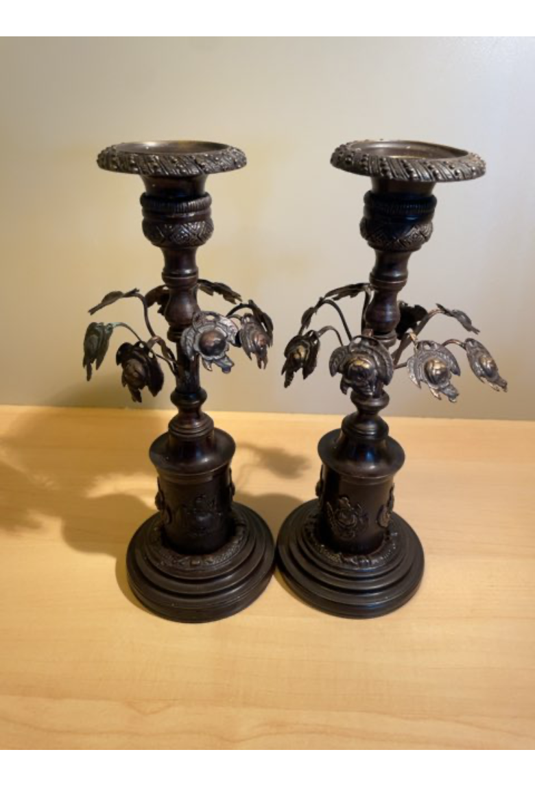 Antikke Bronze lysestager