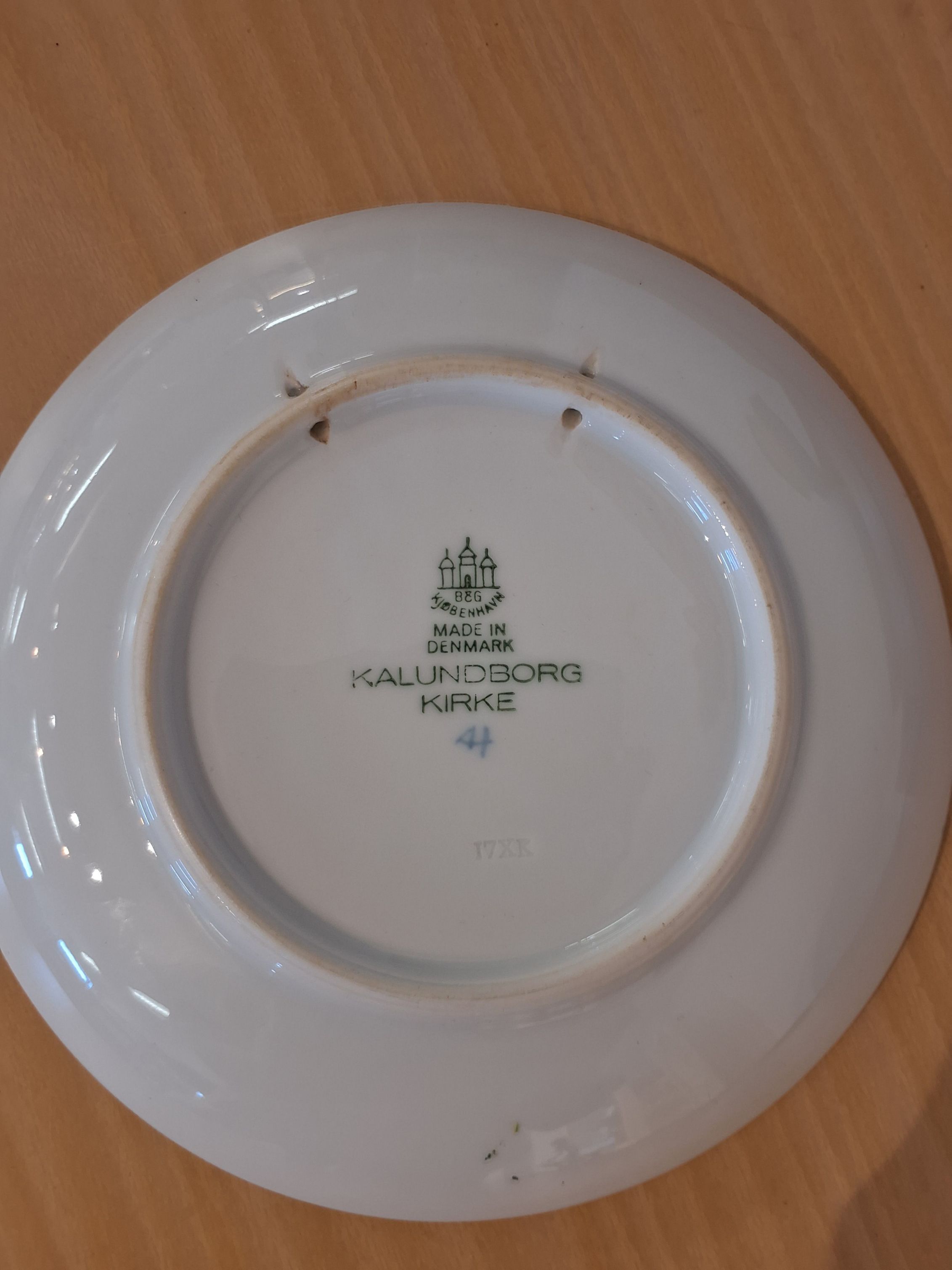 B&G Porcelænsplatte med Kalundborg Kirke 1955