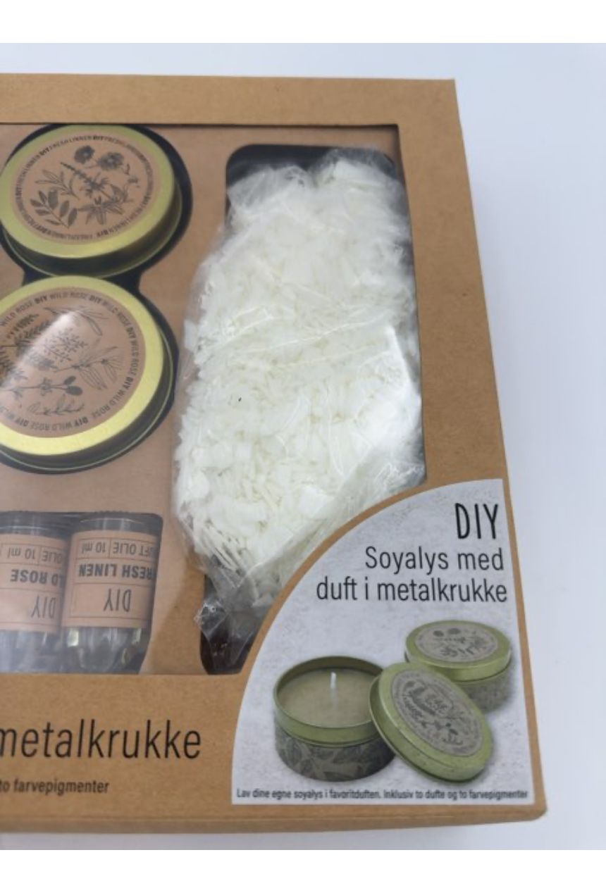 Lav selv soyalys med duft i metalkrukke