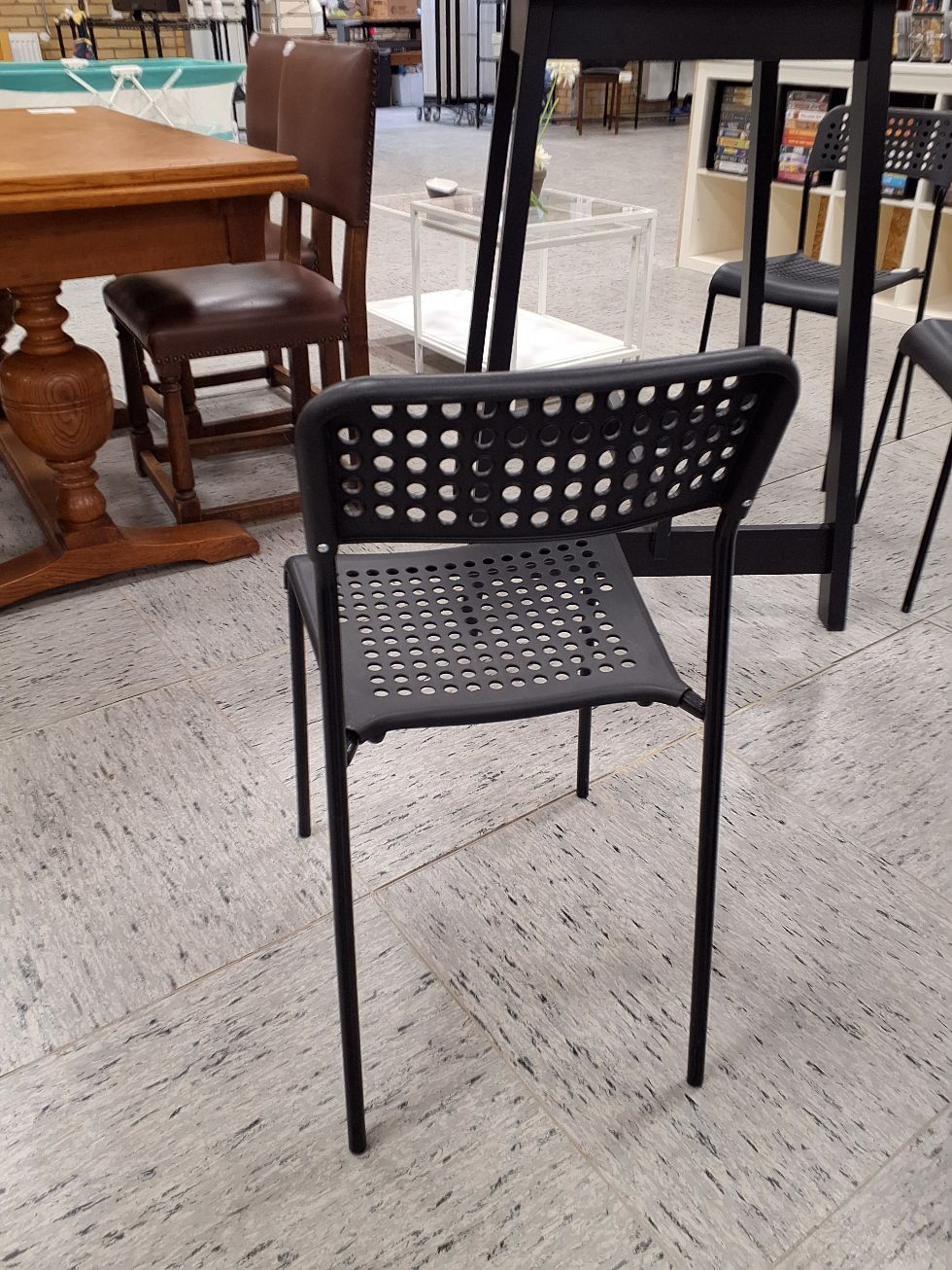Sort café stol