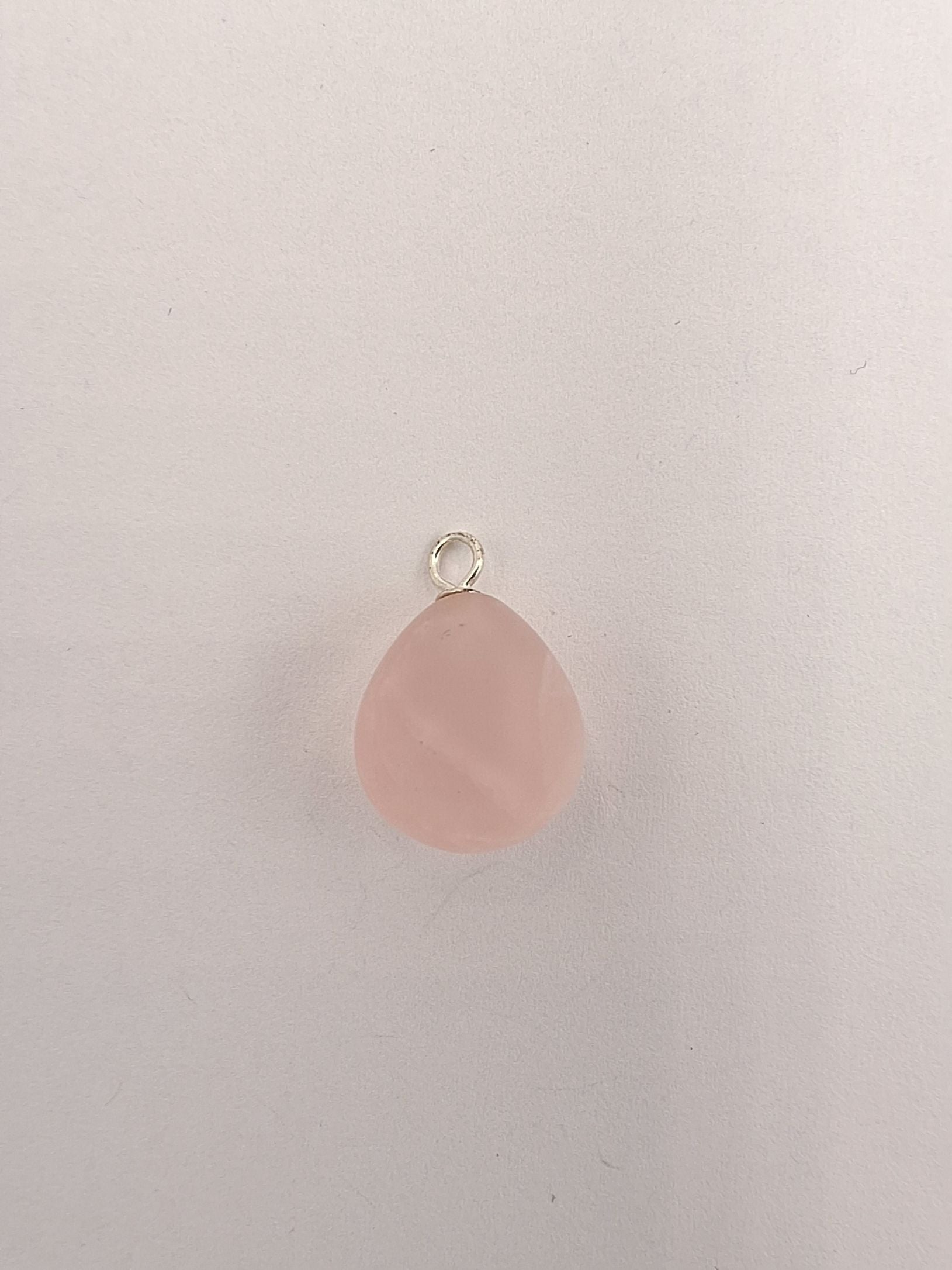 Rosa quarts dråbe vedhæng (3 stk)