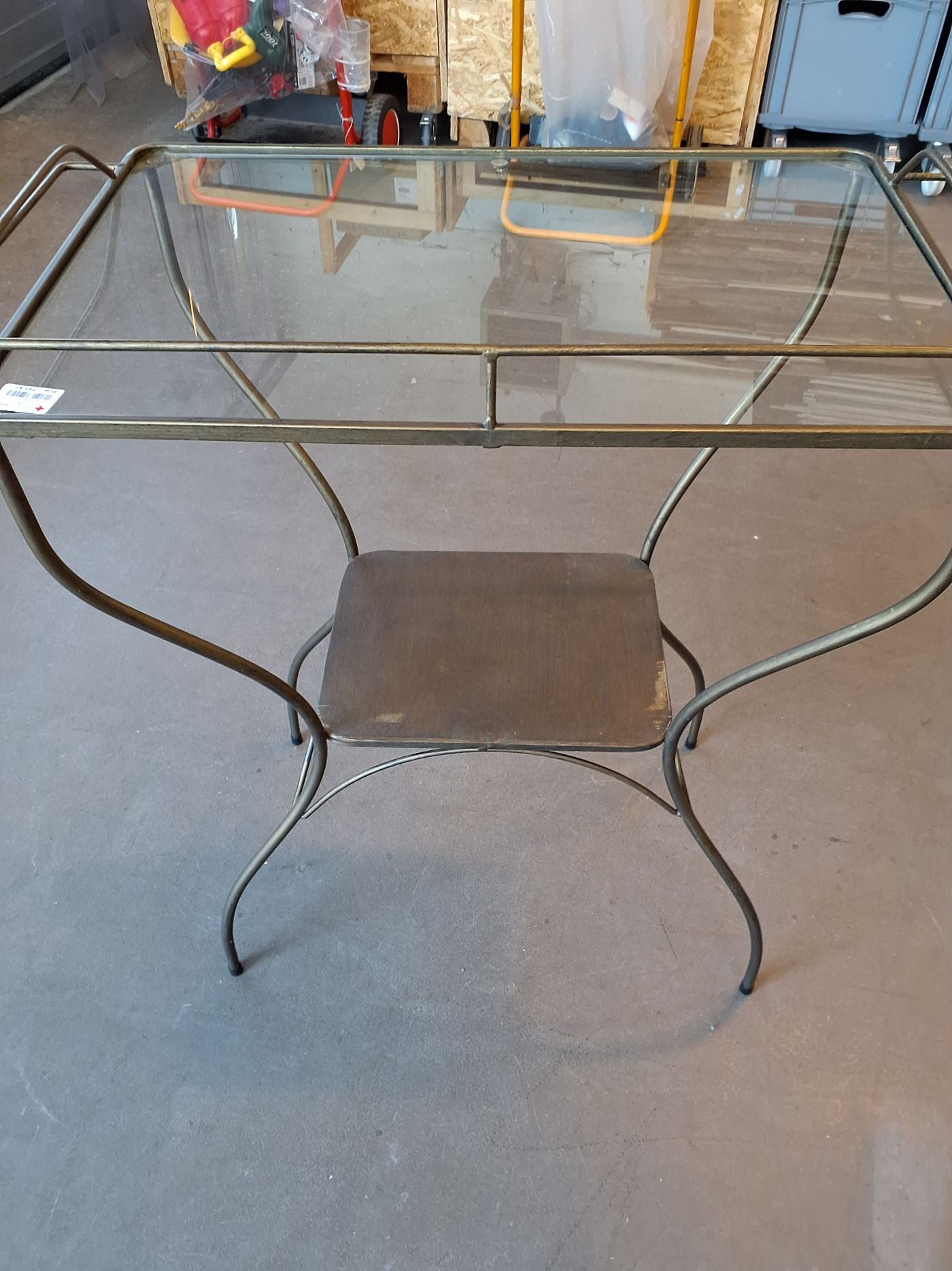 Chic antik glasbord