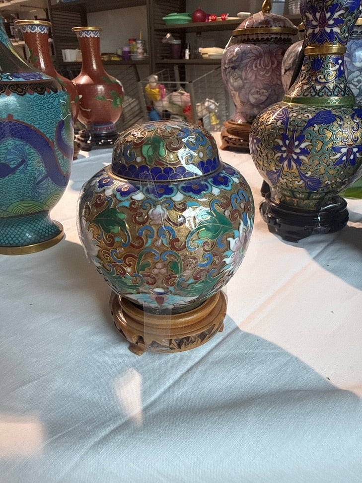 kinesisk cloisonné Guld