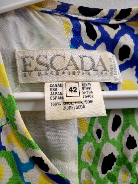 Escada Vintage Silke Kjole