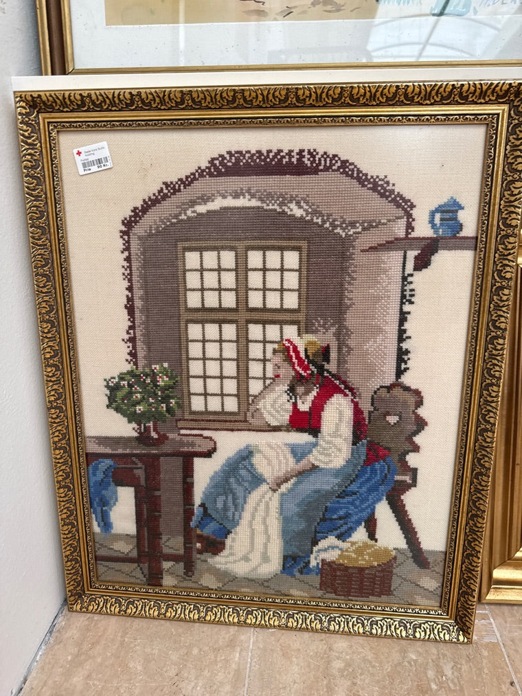 Broderet maleri