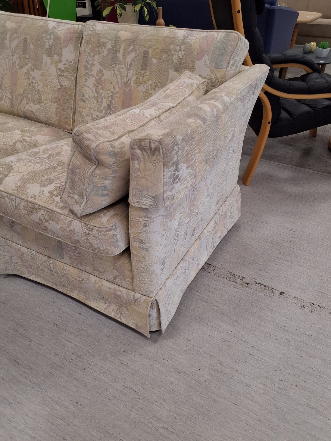 Blomstret 3-pers sofa