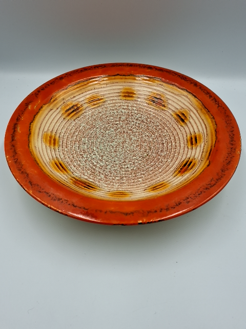 Fad/skål Retro flot orange mønster