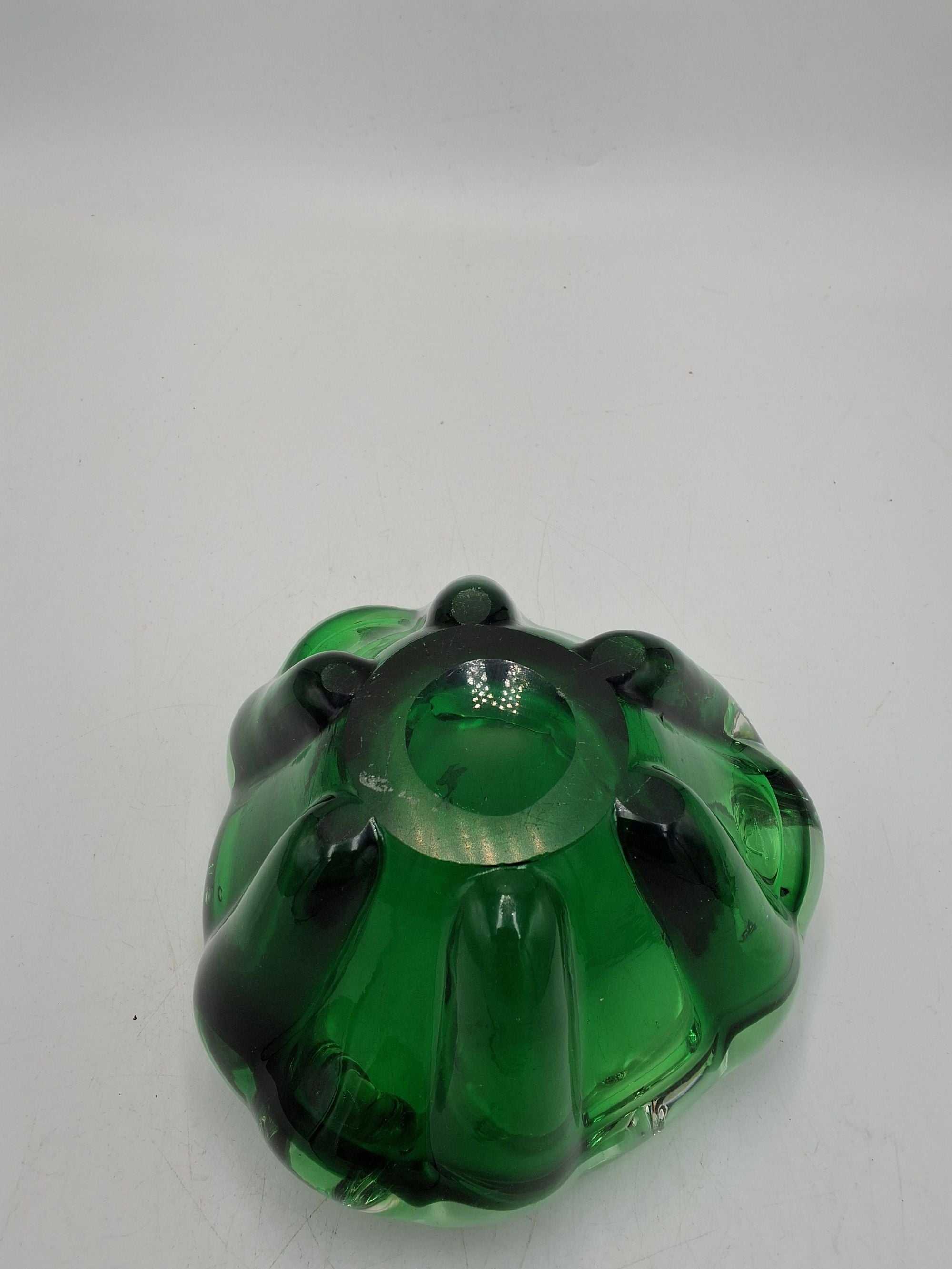 Grøn glas skål