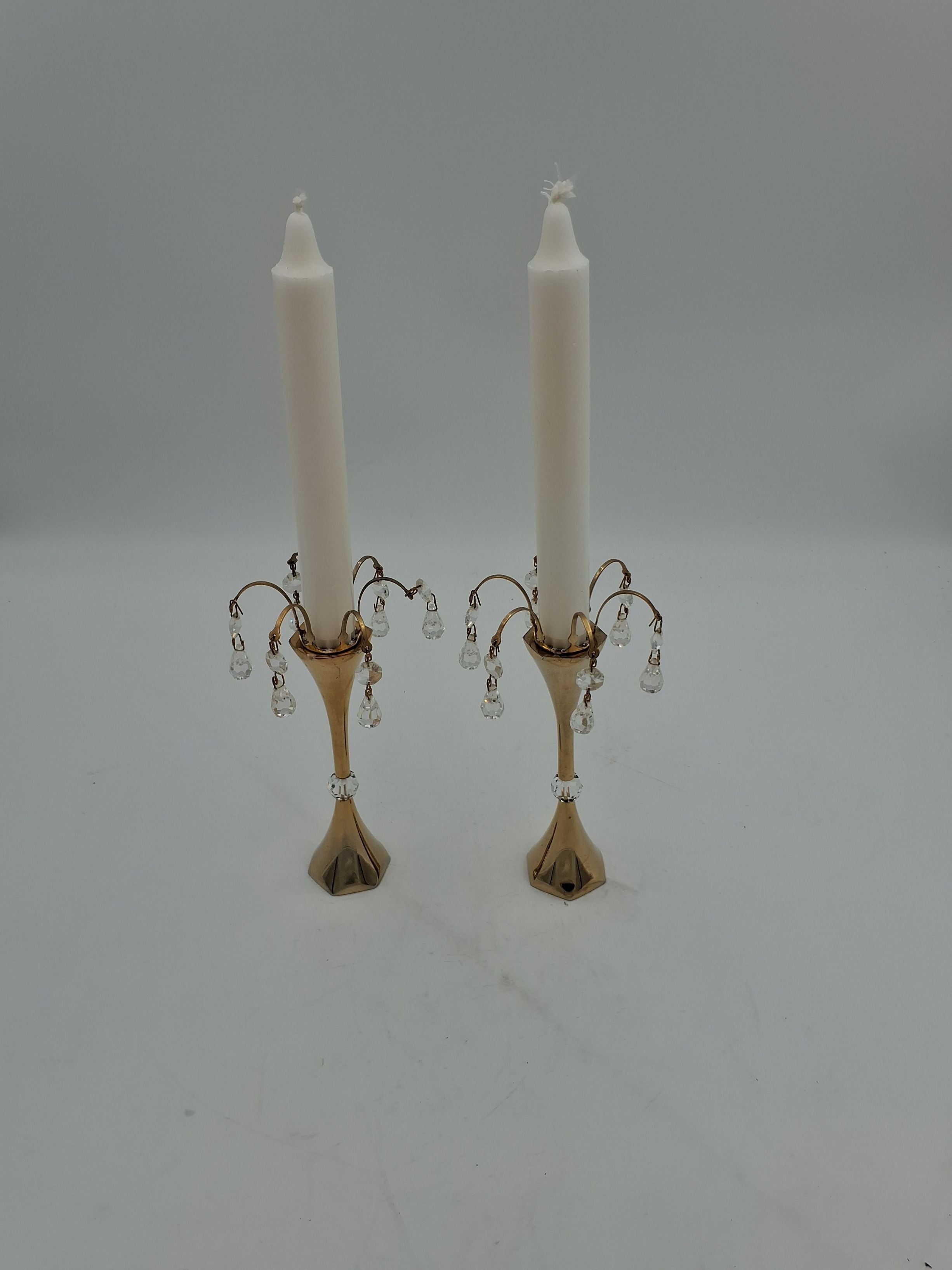 2 Asmussen guldbelagte lysestager