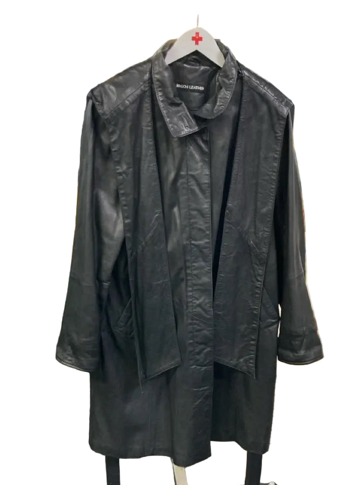 Broch Leather lang jakke