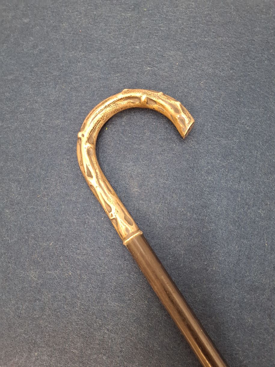 Elegant stok m/sølvhåndtag 85 cm