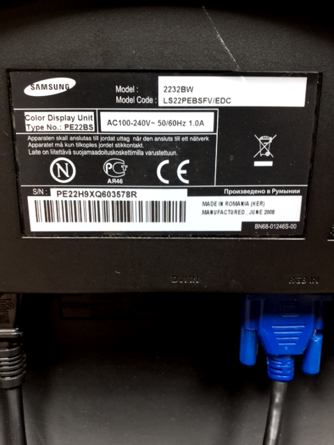PC skærm Samsung