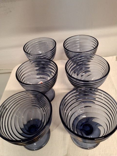 1 stk. Blå portionsglas