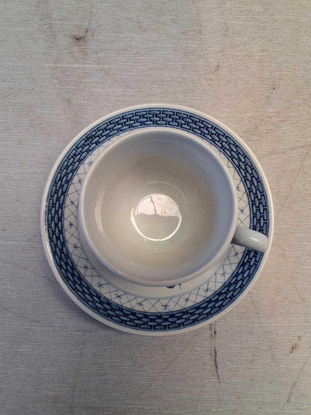 Aluminia Kaffekop og Underkop Tranquebar