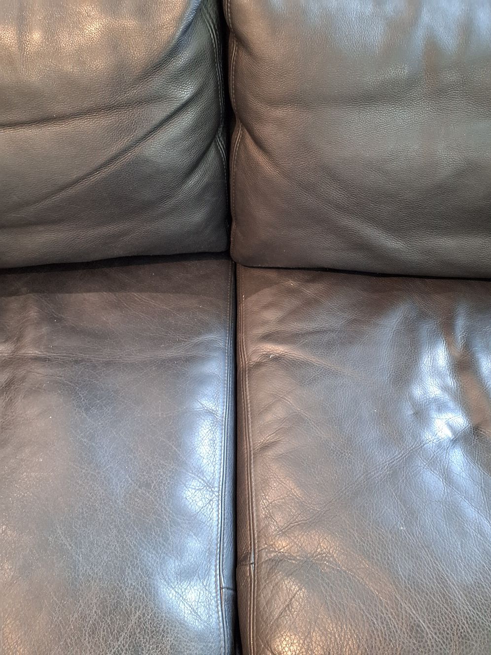 Sofa i sort læder
