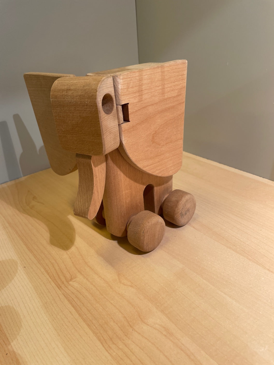 Vintage træelefant