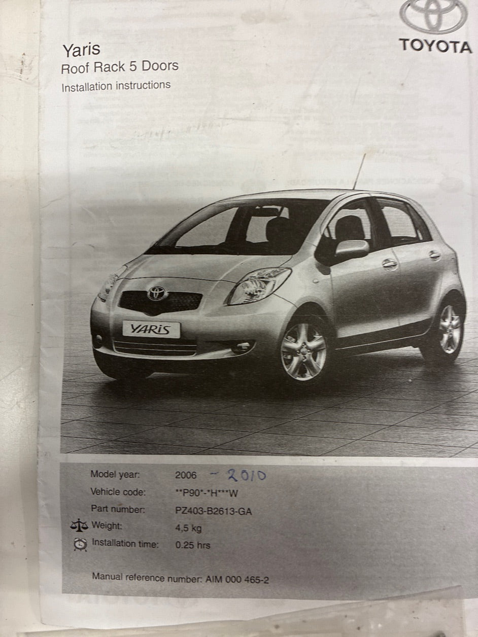 Tagbøjler til Yaris 2006-