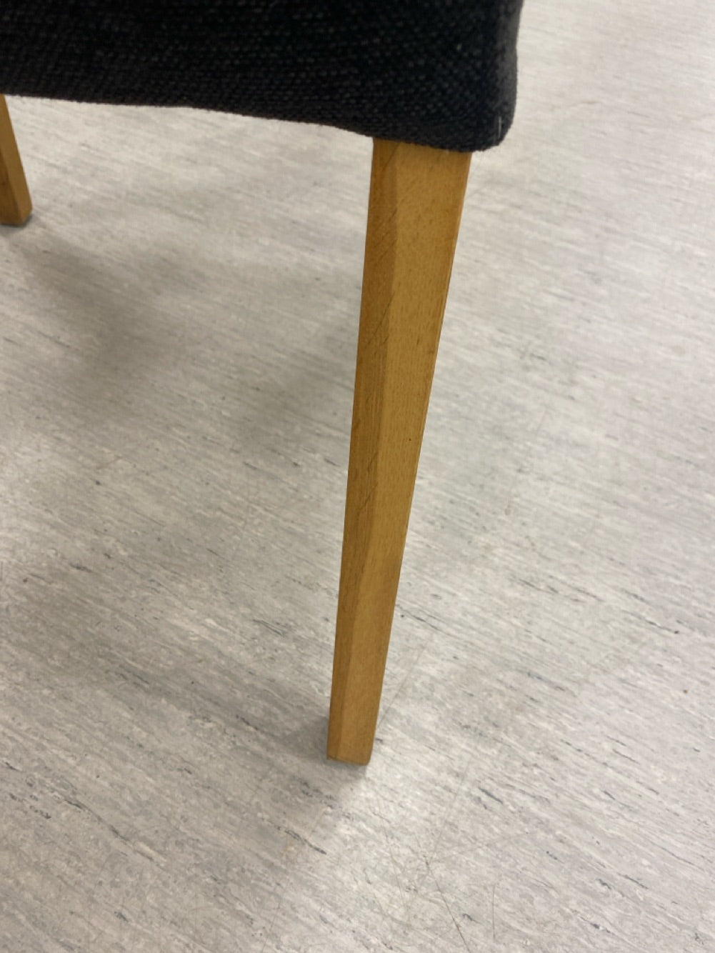Sort stof Spisebord stol