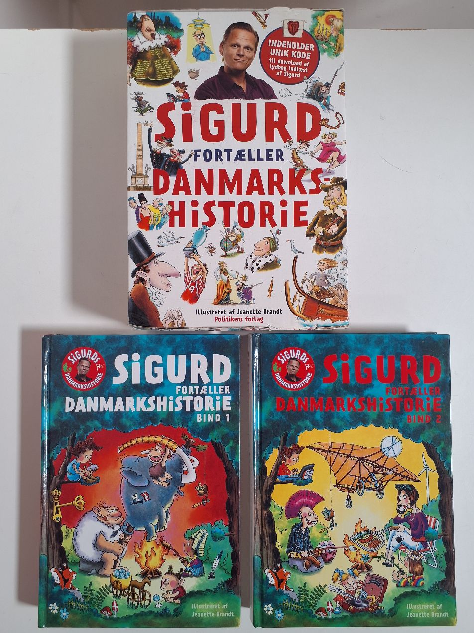 Sigurd fortæller danmarkshistorie bind 1+2