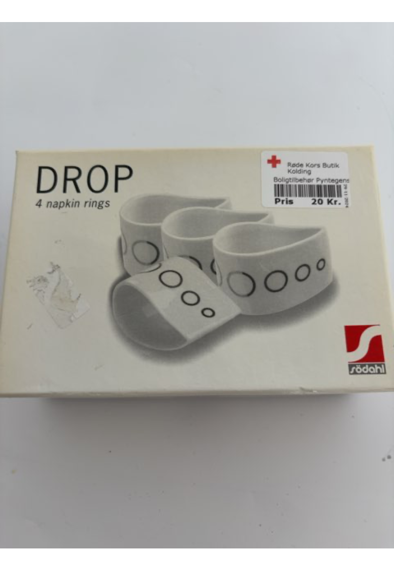 4 Drop servietringe