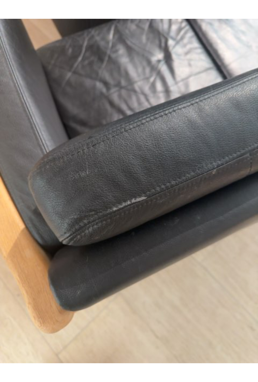 Sort sofa 3 Pers.