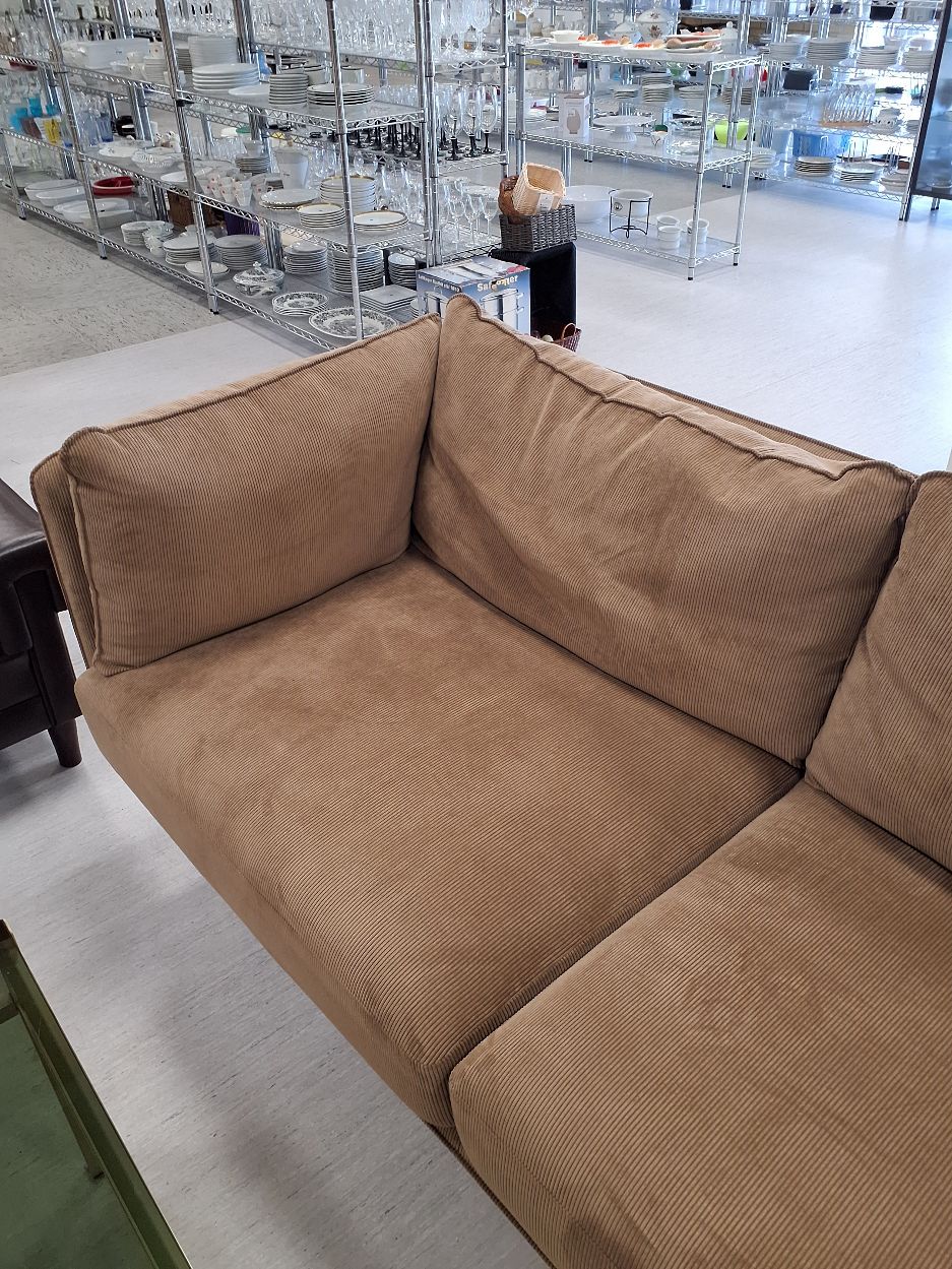 Brun Fløjlsofa