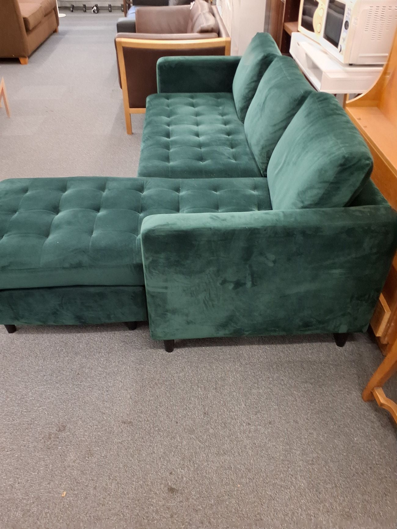 3 persons  velour sofa