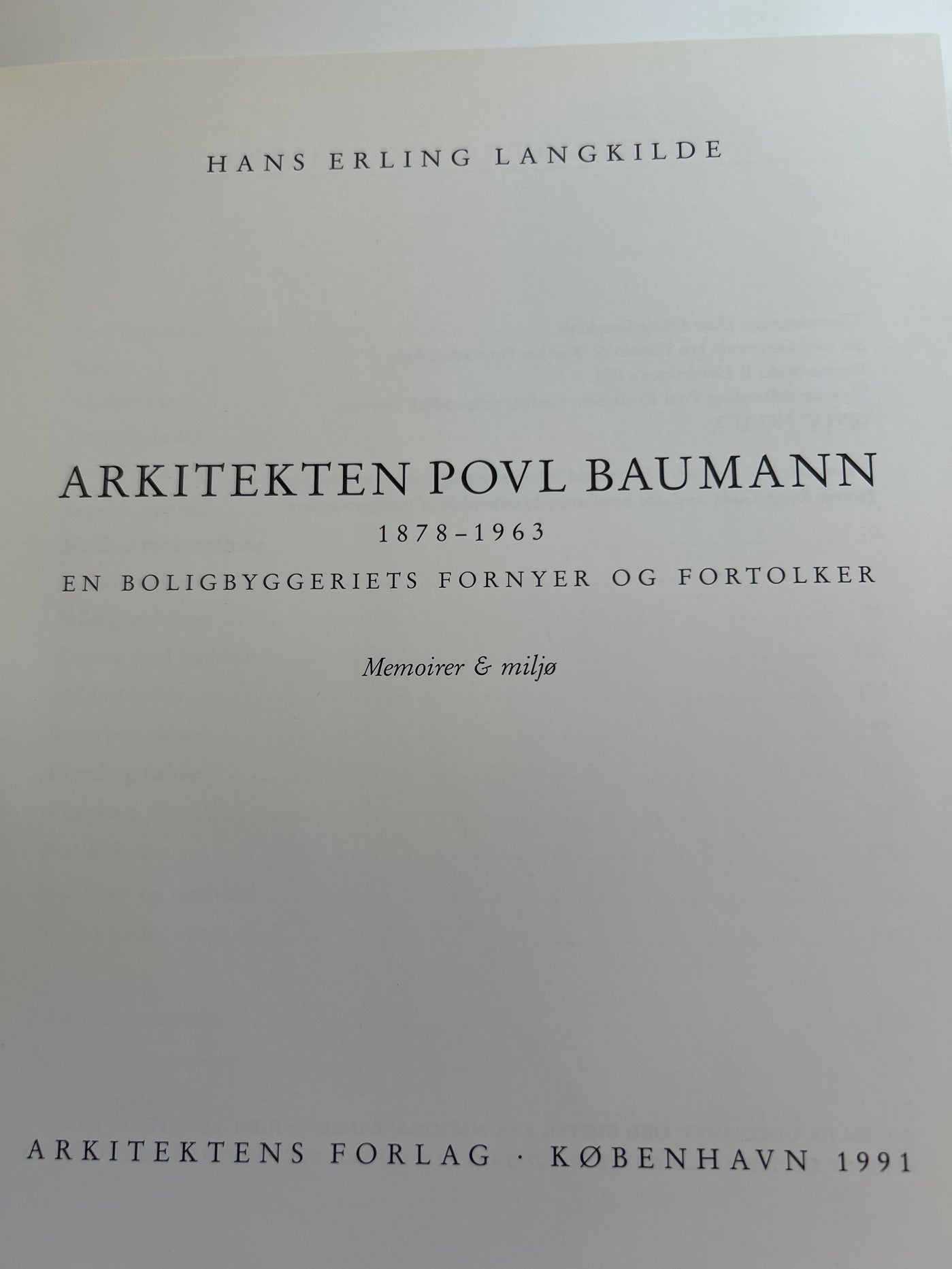 Arkitekten Povl Baumann