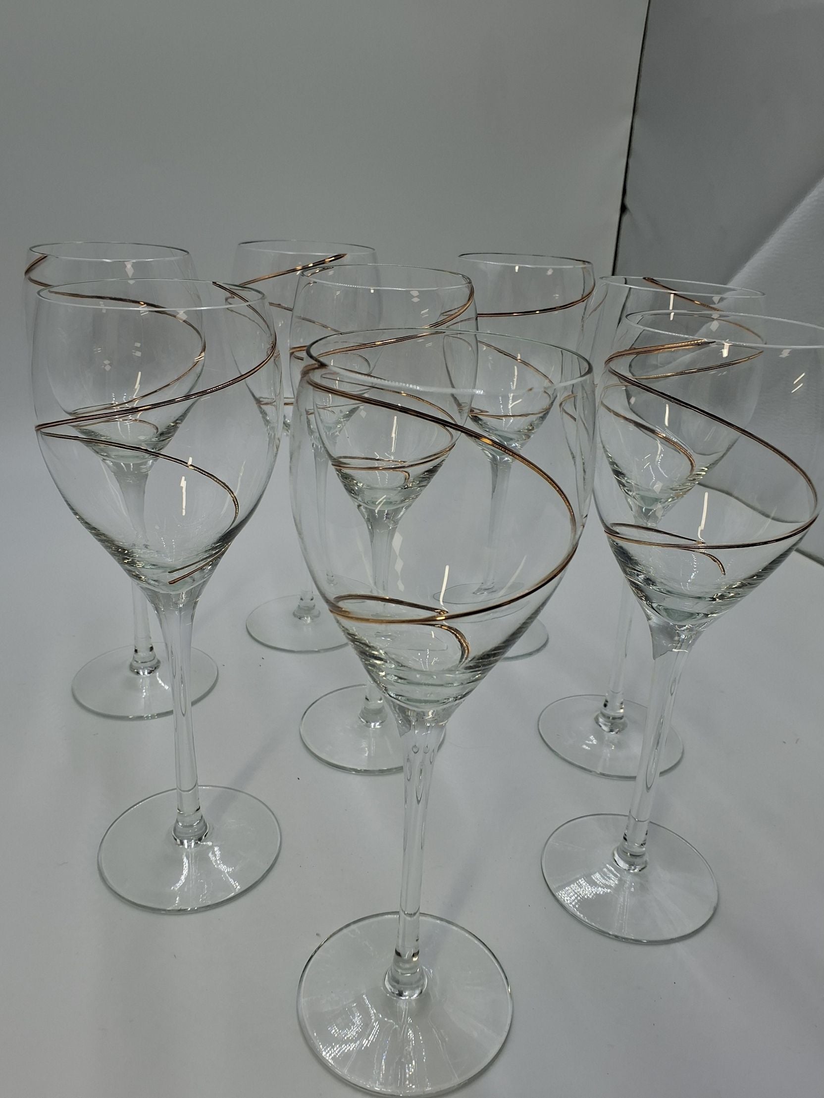 Kosta Boda "Line Gold" Rødvinsglas