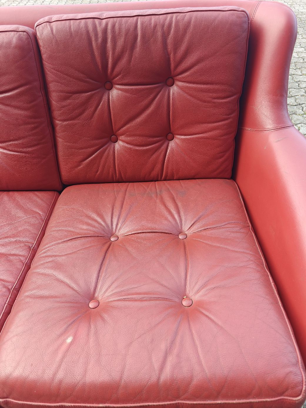 H.W. Klein sofa i Bramin rød læder