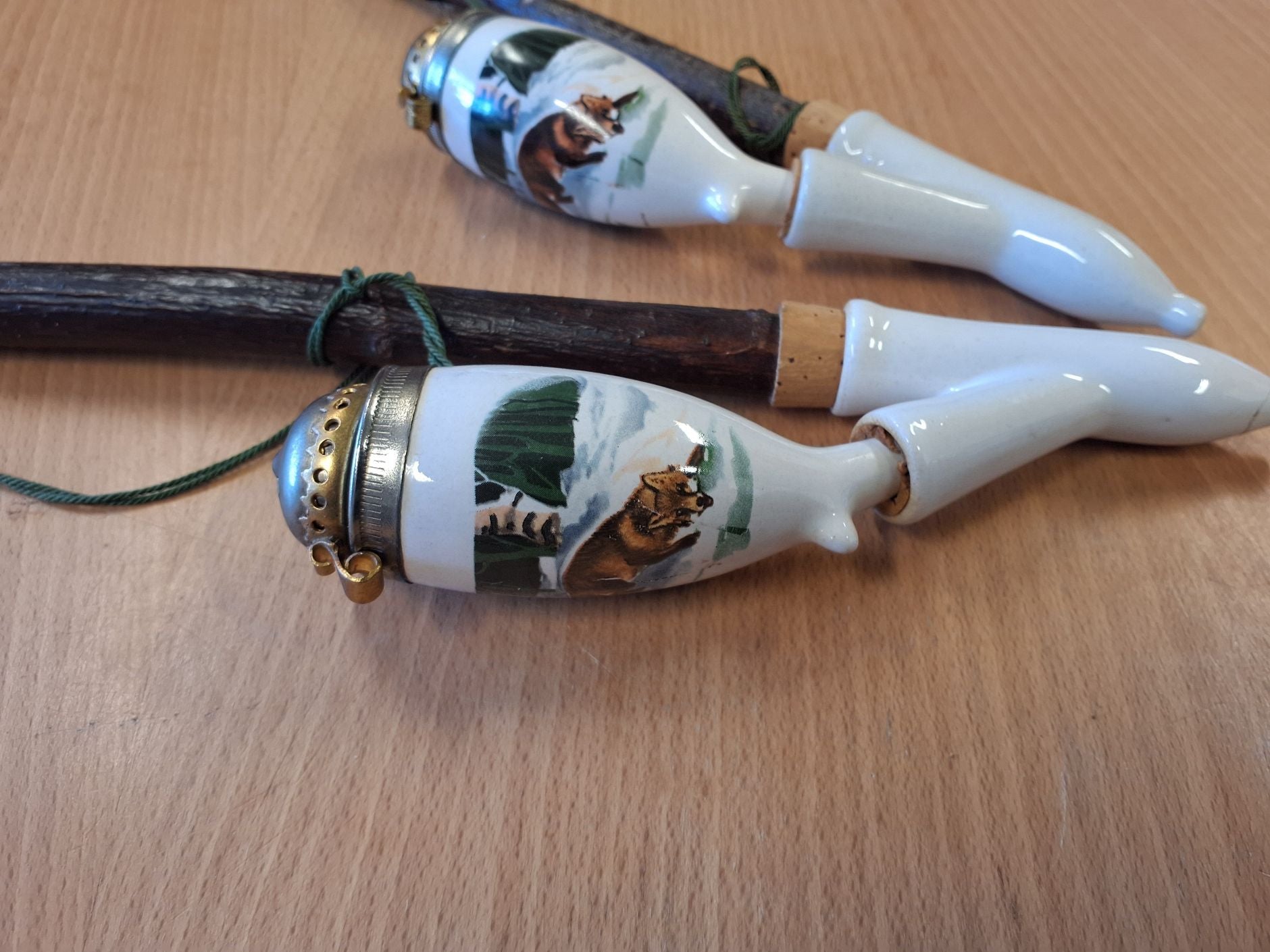 2 stk porcelænspiber
