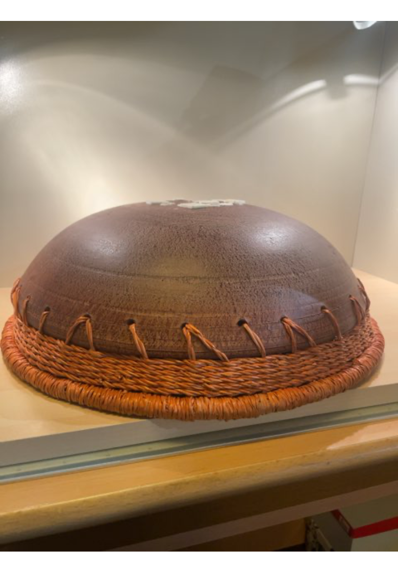 Keramik skål med bastkant fra Ghana