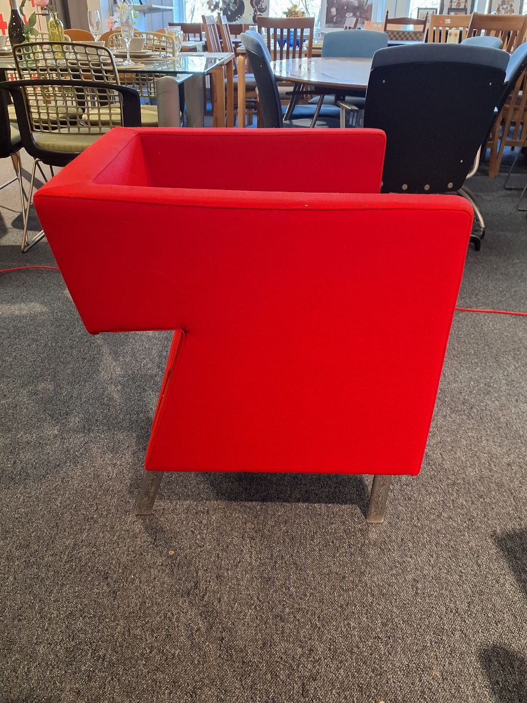 Rød lounge stol