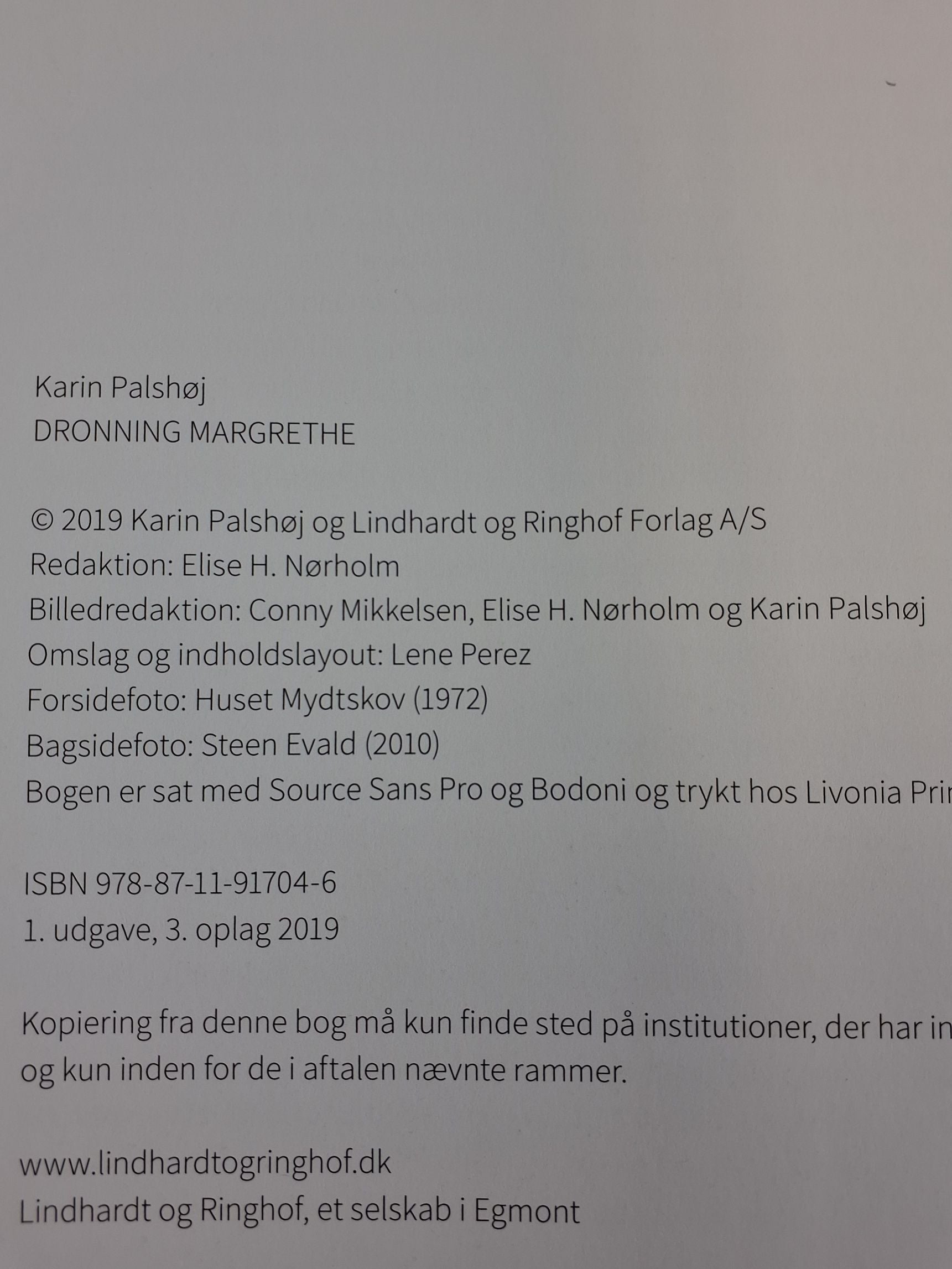 Bog: Dronning Margrethe, Palshøj
