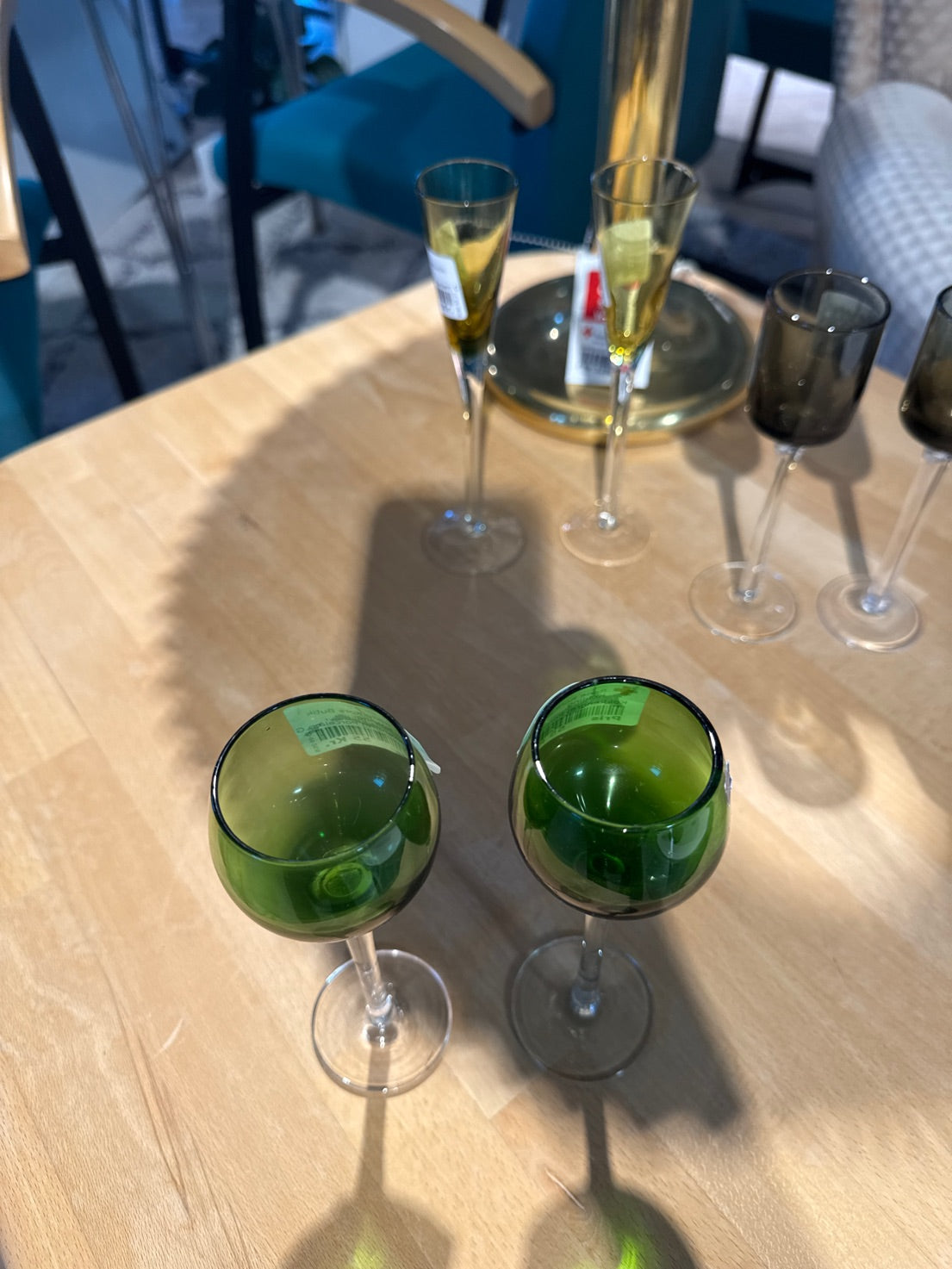 Snapseglas grøn "Lyngaard"