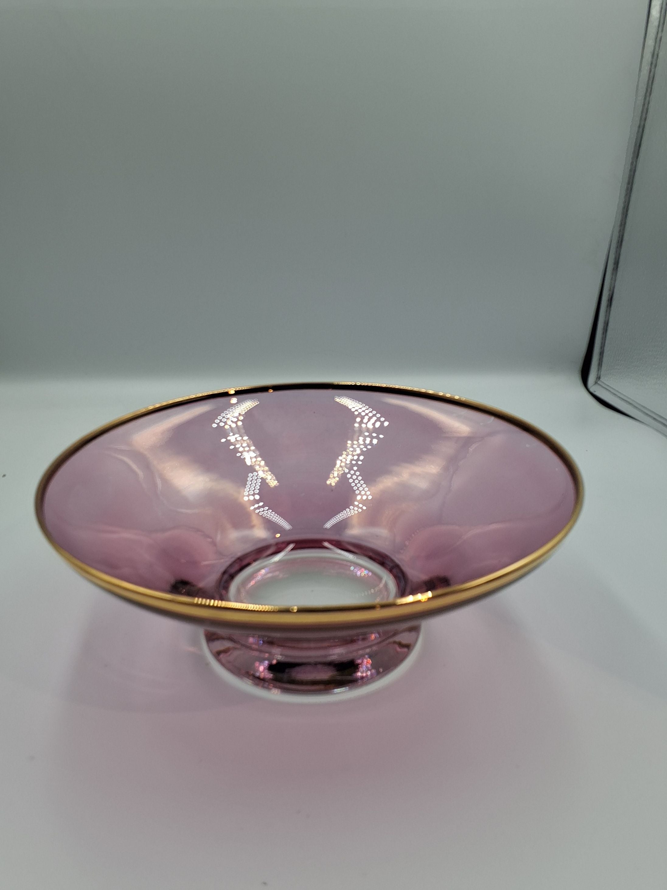 Rosa glasskål
