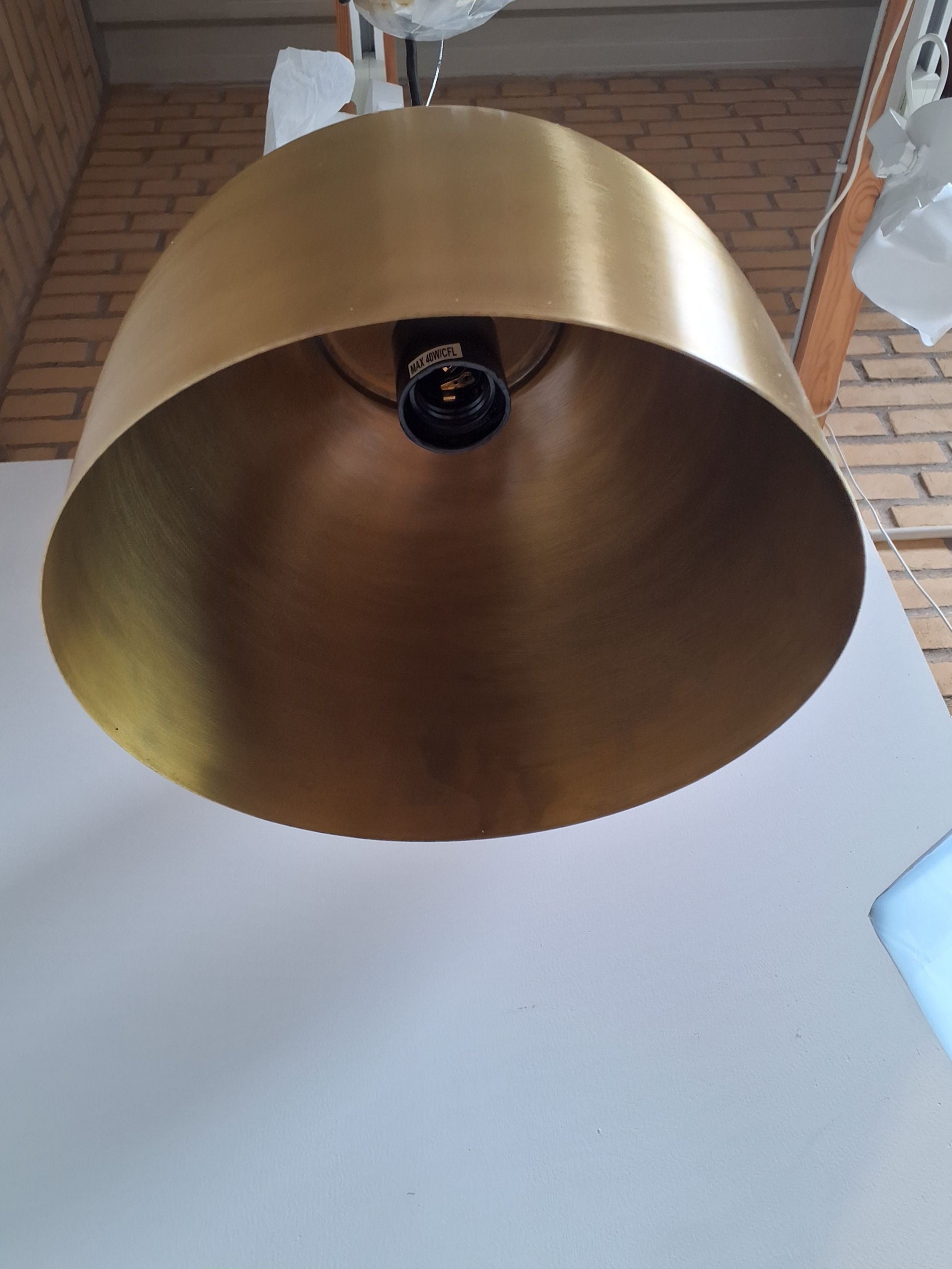 Lampe,Bowl,Brass E27