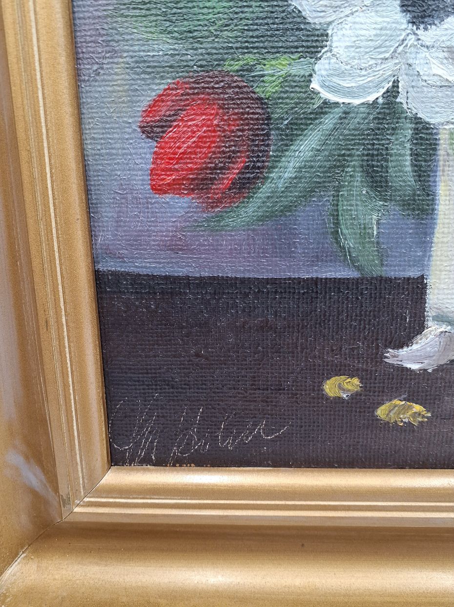 Blomster motiv olie på lærred