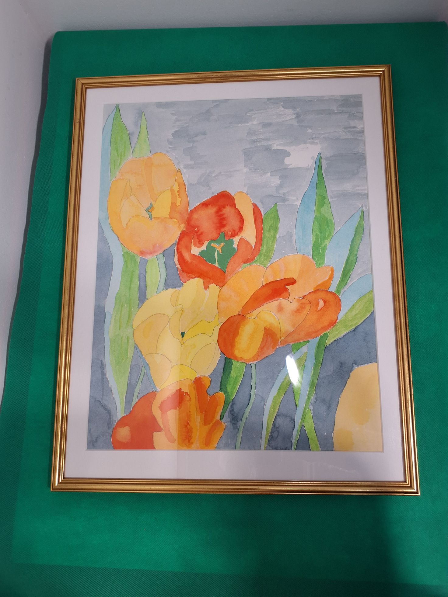 Plakat af gul-orange tulipaner