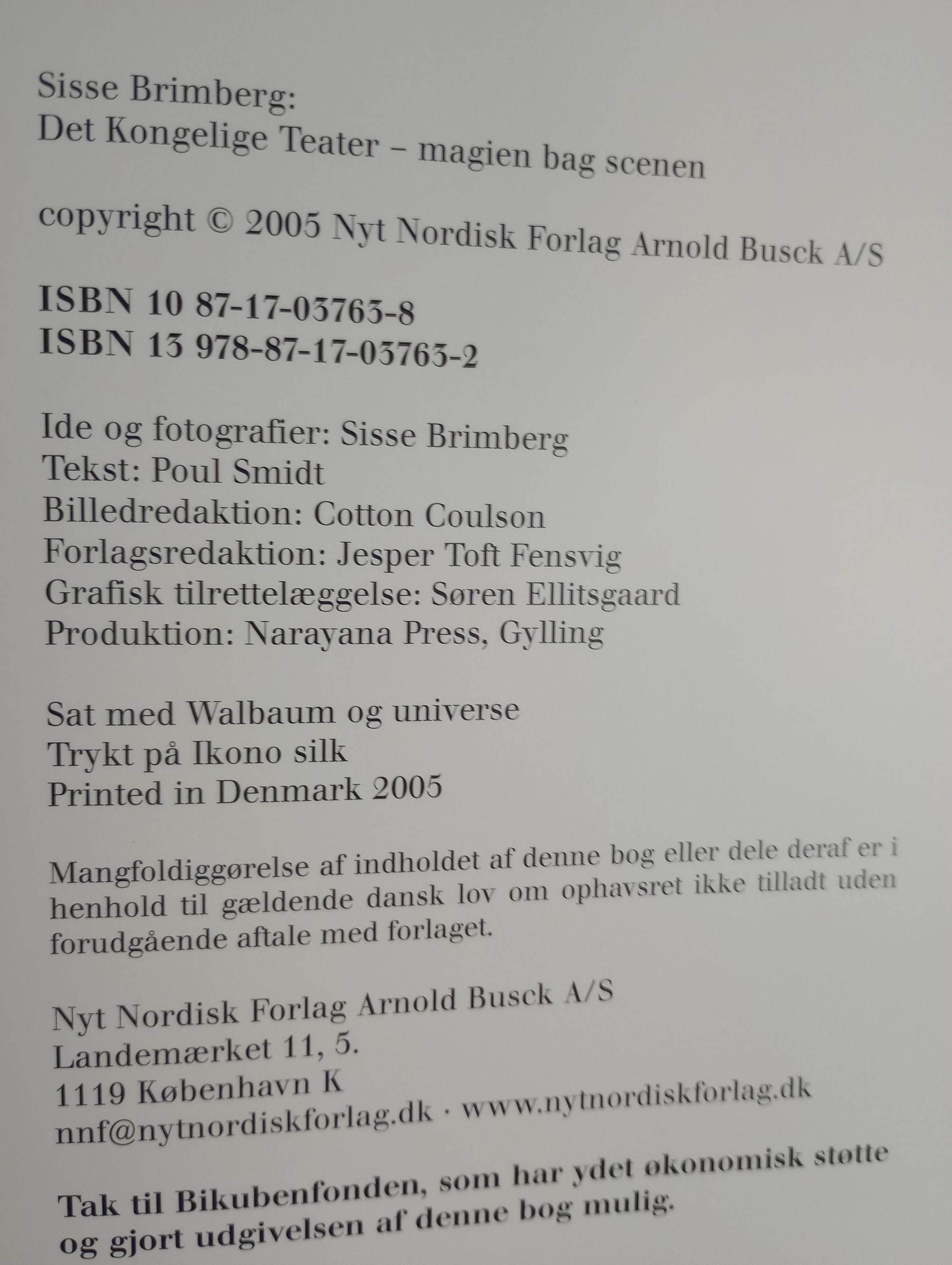 Bog: Det Kongelige Teater, Sisse Brimberg
