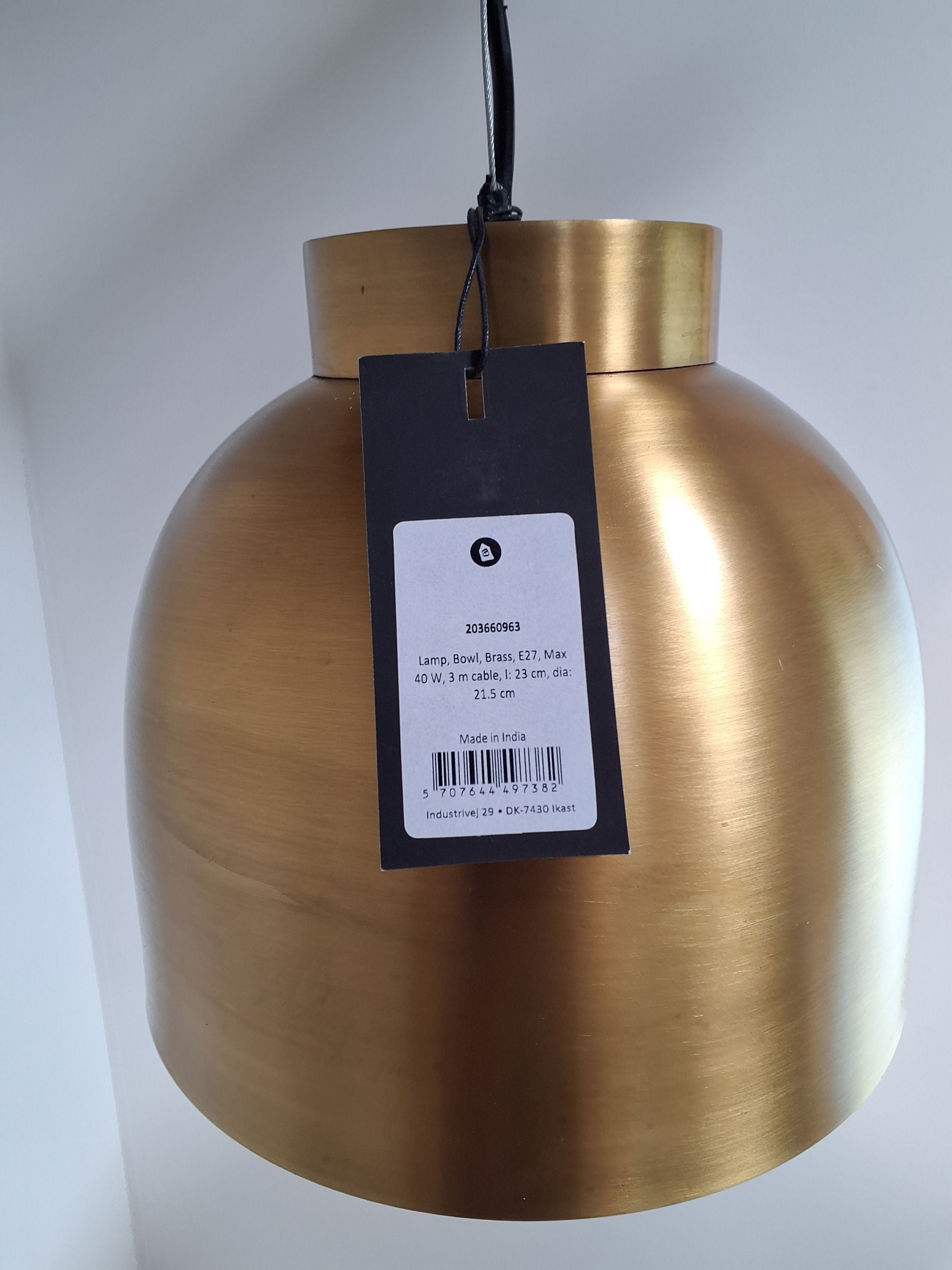Lampe,Bowl,Brass E27
