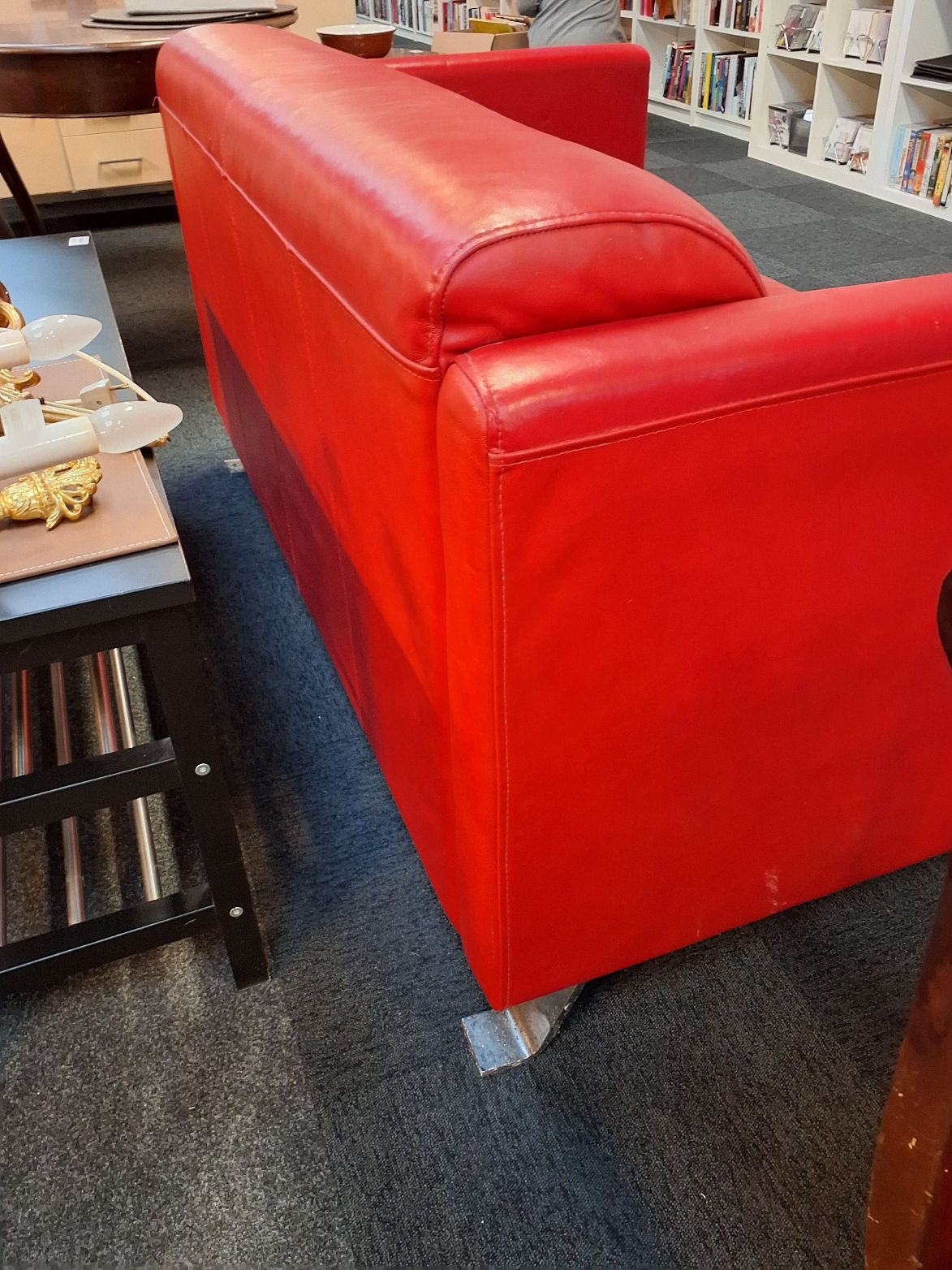 Rød "lædersofa"